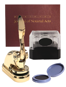 notary seal and journal
