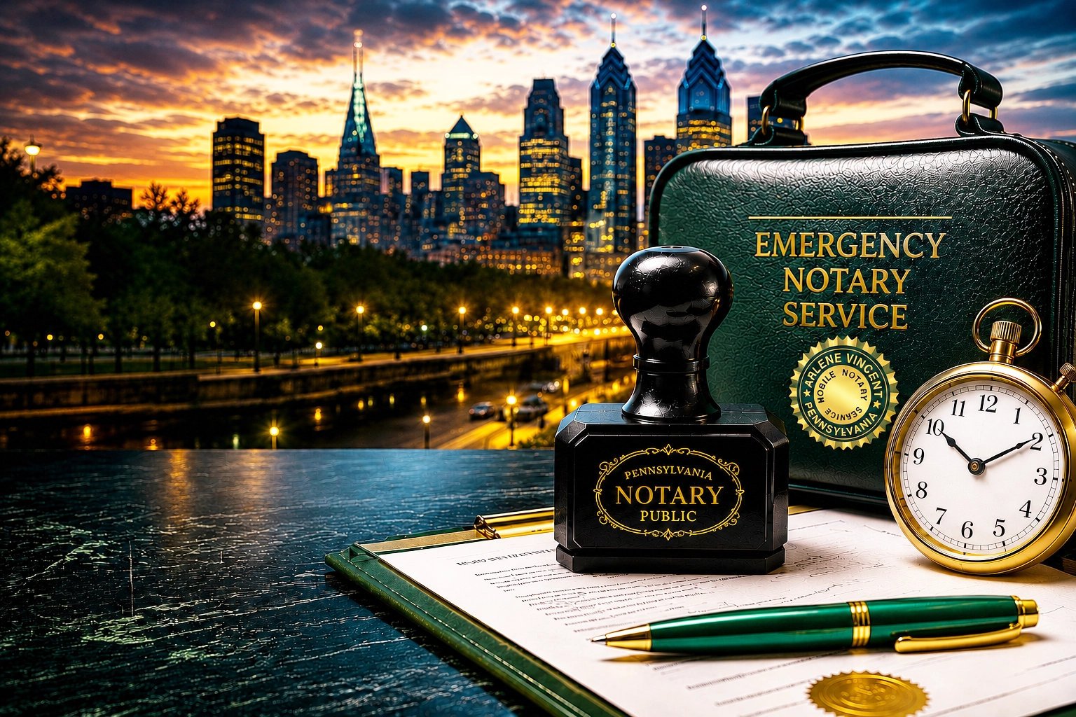 Mobile notary public assisting clients with urgent Power of Attorney and healthcare documents.