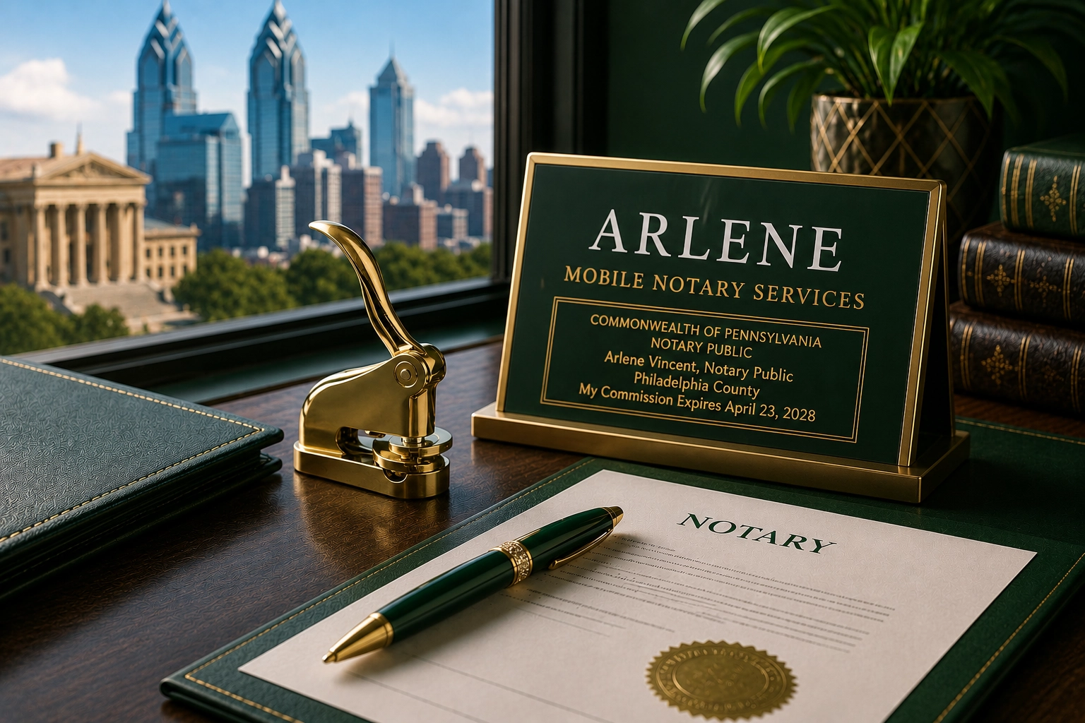 Philadelphia Mobile Notary Public, Remote Online Notary, and Apostille Services in Pennsylvania by Arlene Mobile Notary Services